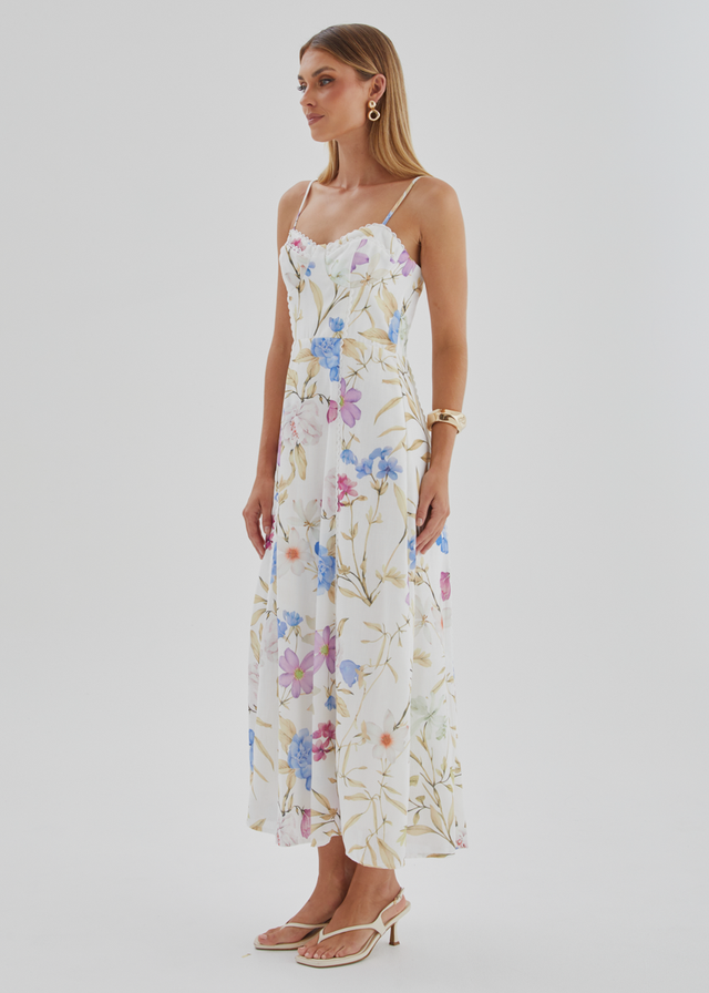 Embreigh Maxi Dress - Blue Botanica