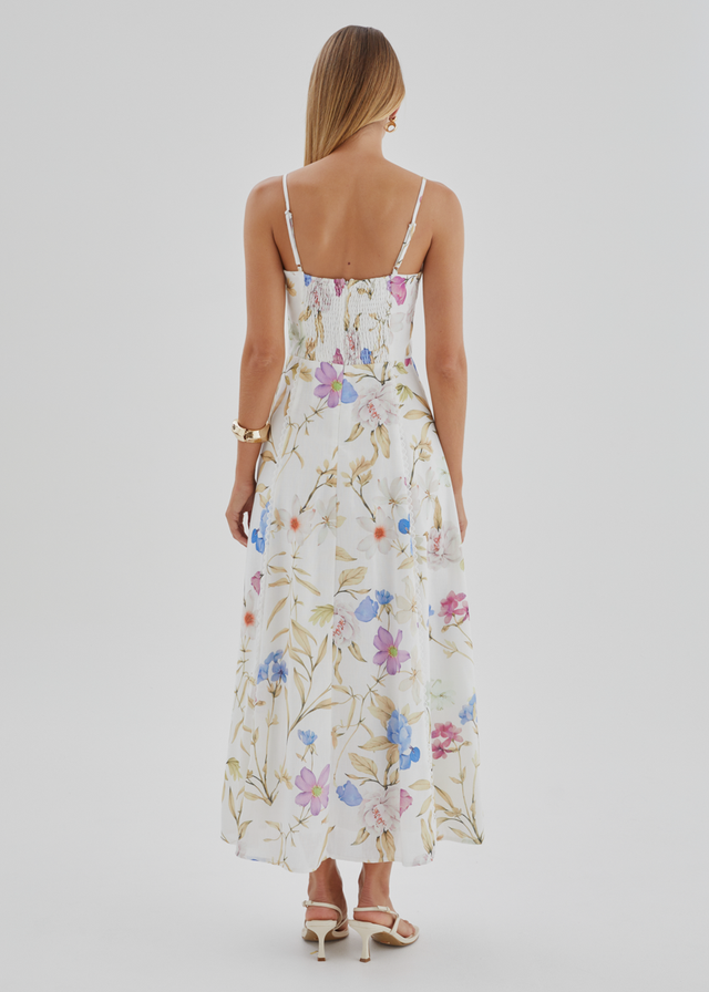 Embreigh Maxi Dress - Blue Botanica