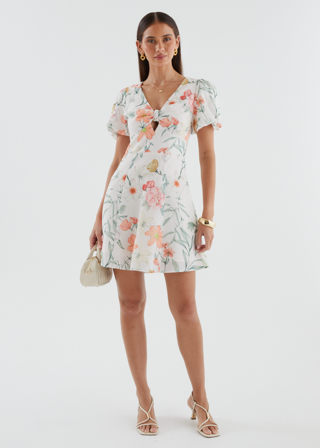 Tarnee Dress - Apricot Botanica