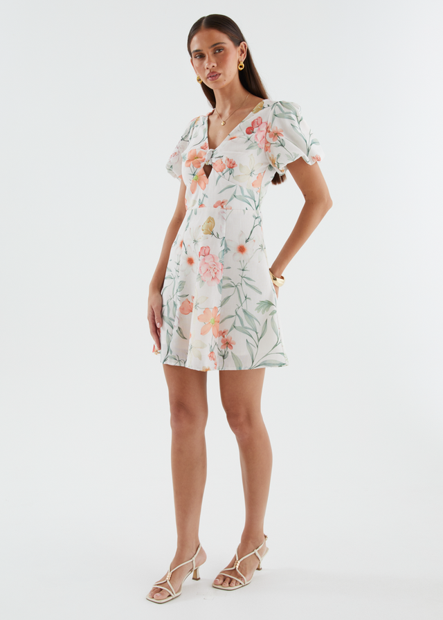 Tarnee Dress - Apricot Botanica
