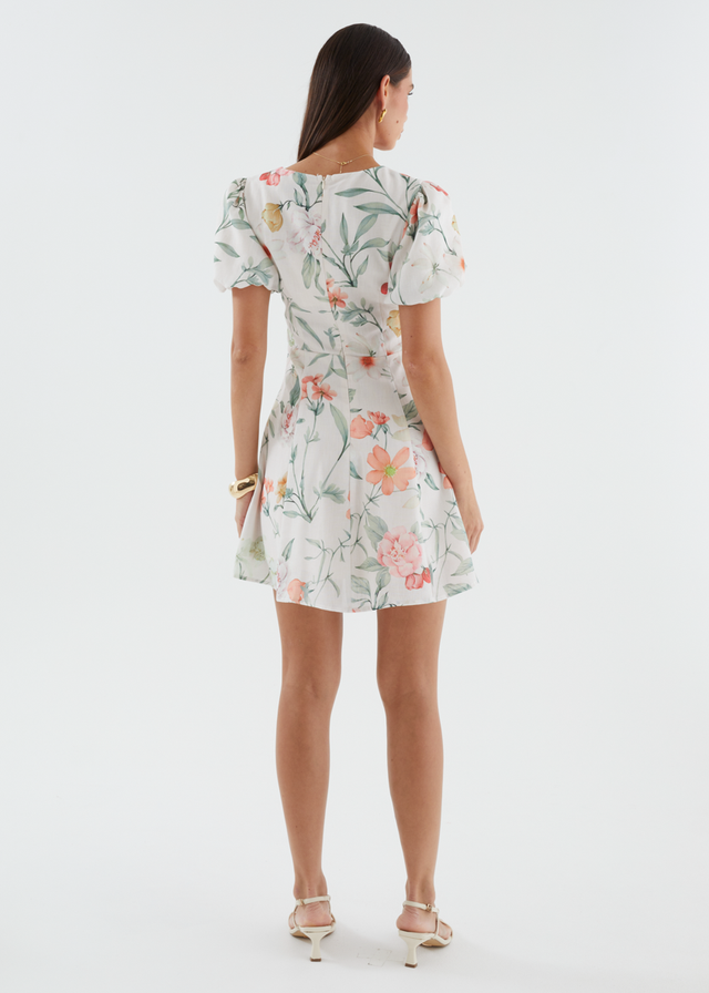 Tarnee Dress - Apricot Botanica