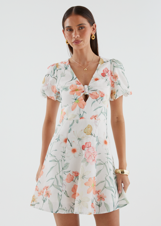 Tarnee Dress - Apricot Botanica
