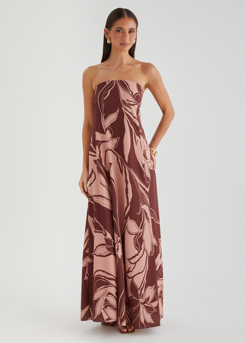 velvet dress for ladies Long Velvet Strapless Prom Dress with Gloves -PromGirl