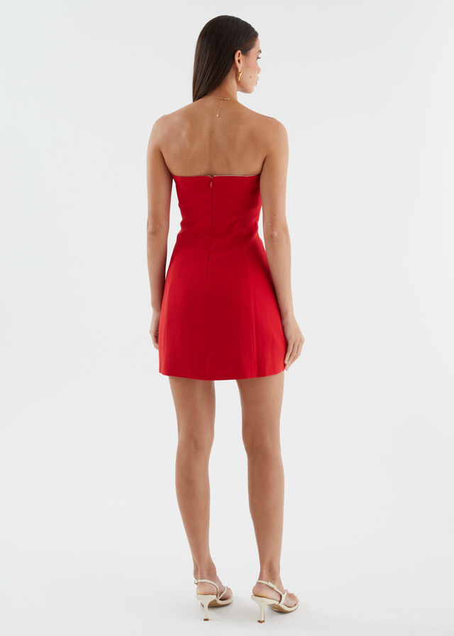Niccola Strapless Dress - Red