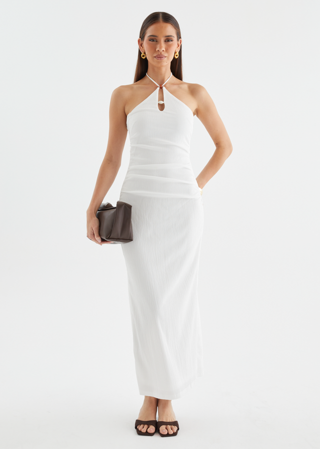 Lara Halter Maxi Dress - White