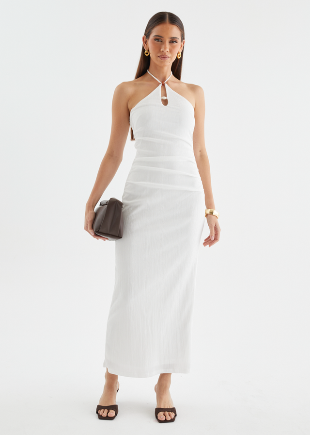 Lara Halter Maxi Dress - White