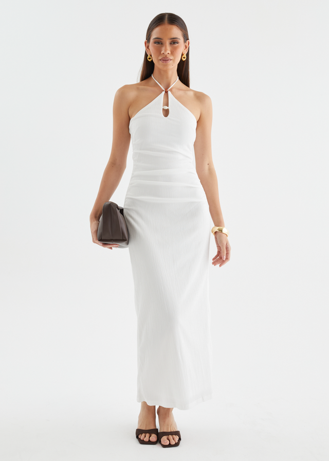 Lara Halter Maxi Dress - White