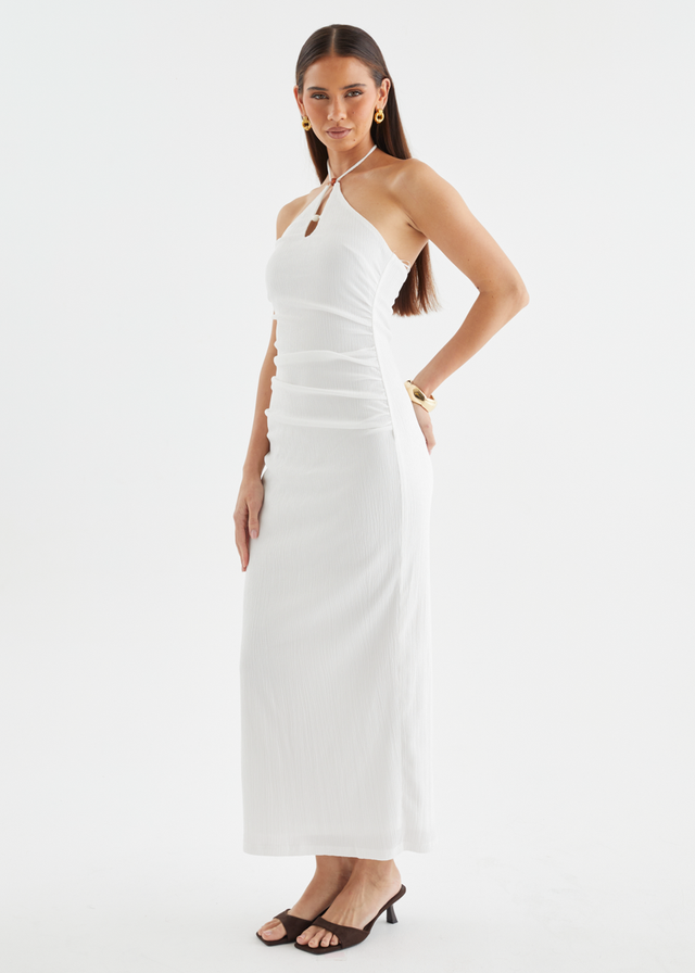 Lara Halter Maxi Dress - White