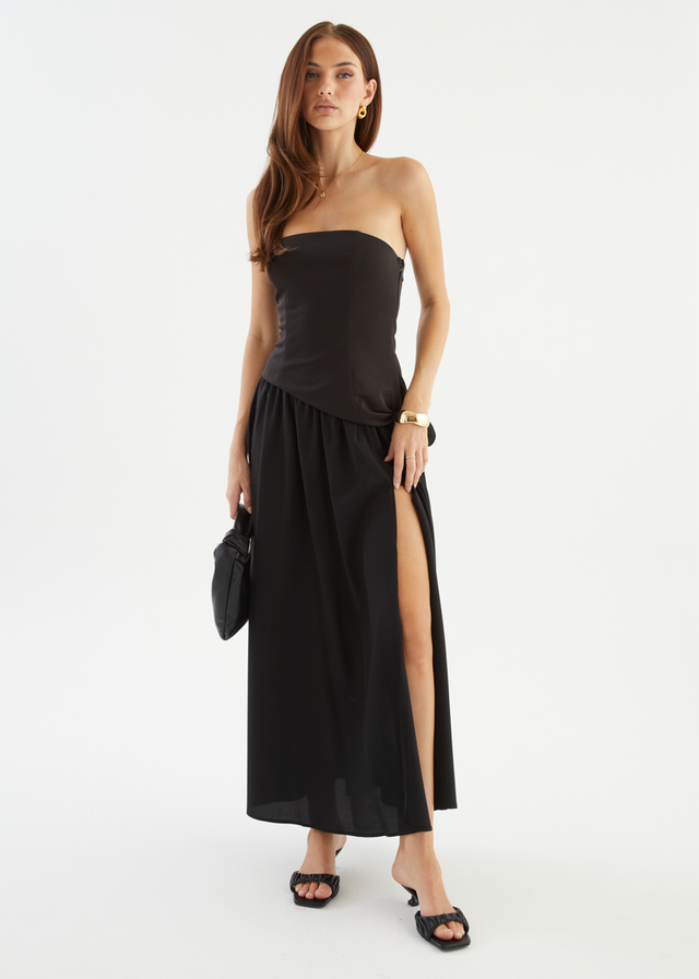 Noraah Strapless Maxi Dress - Black