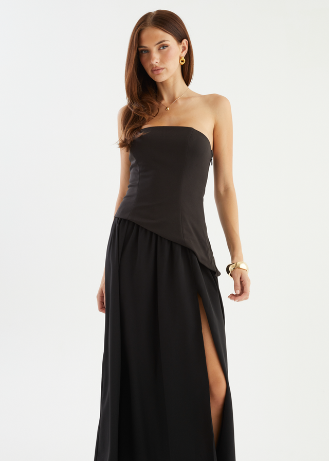 Noraah Strapless Maxi Dress - Black