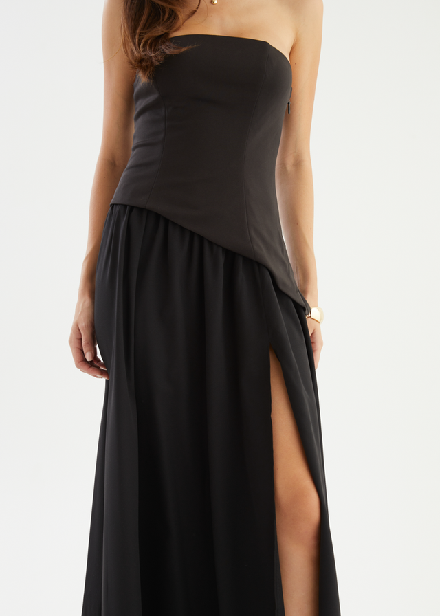 Noraah Strapless Maxi Dress - Black