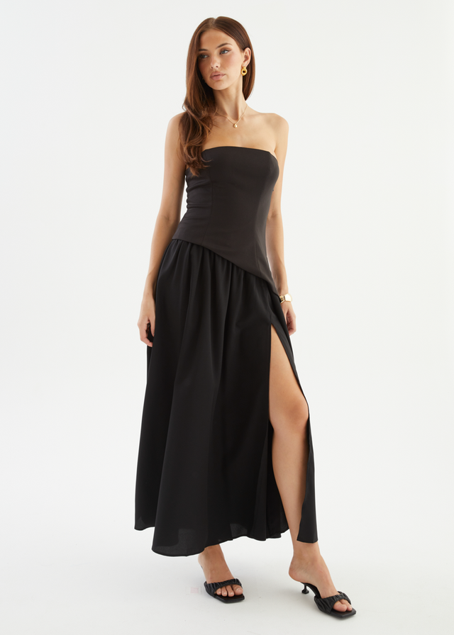 Noraah Strapless Maxi Dress - Black