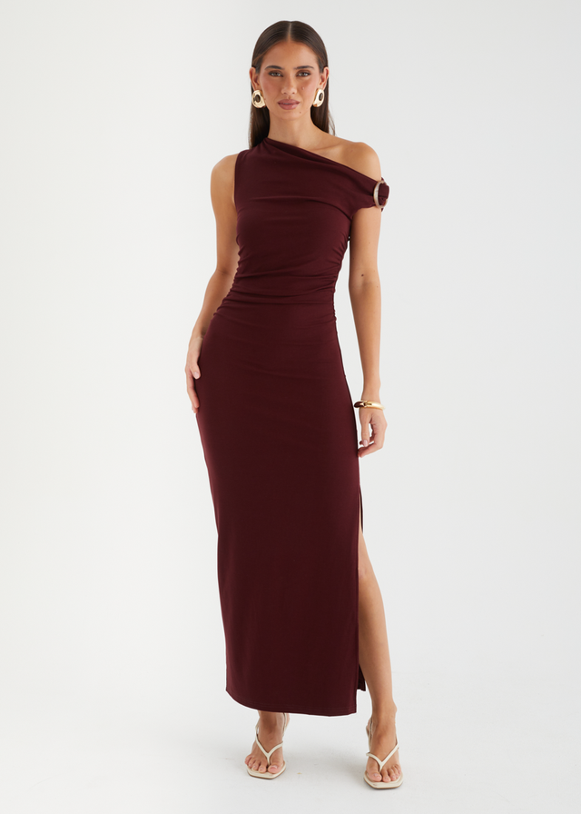 Tula Drop Shoulder Maxi Dress - Merlot