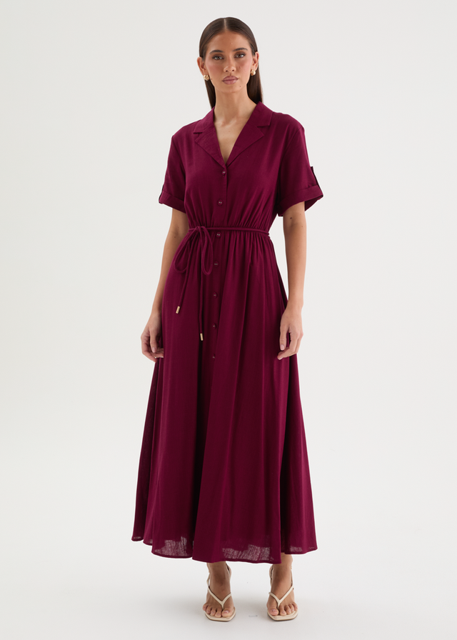 Mireya Midi Dress - Mulberry