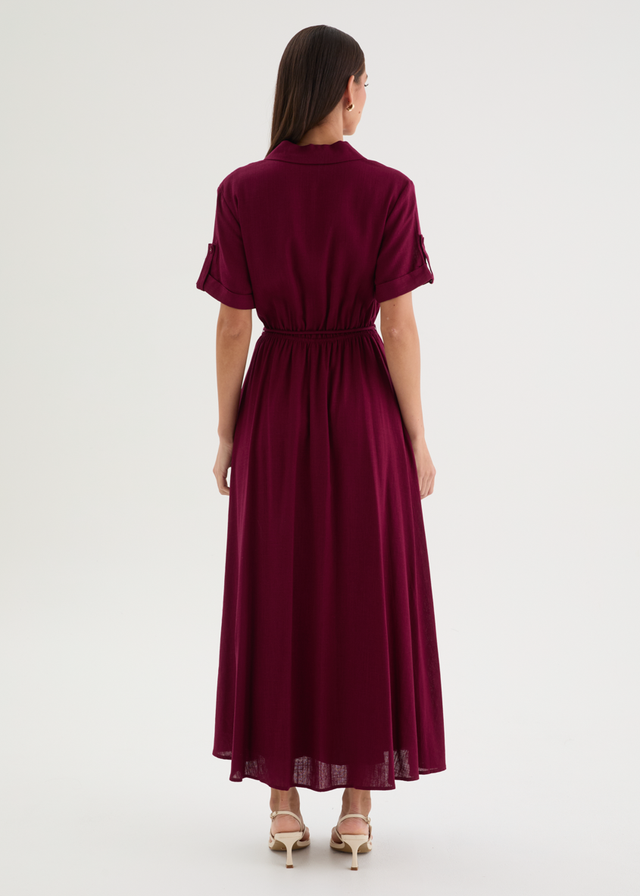 Mireya Midi Dress - Mulberry