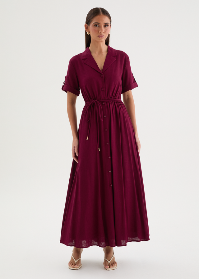 Mireya Midi Dress - Mulberry