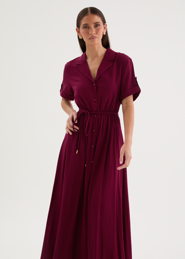 Mireya Midi Dress - Mulberry