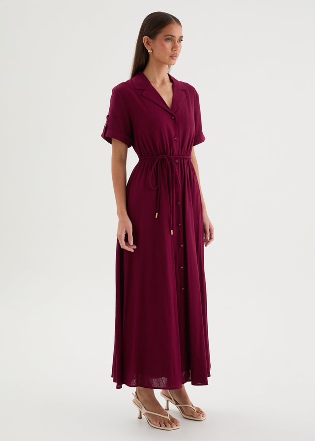 Mireya Midi Dress - Mulberry