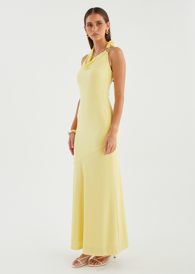 Mahlia Halter Maxi Dress - Yellow