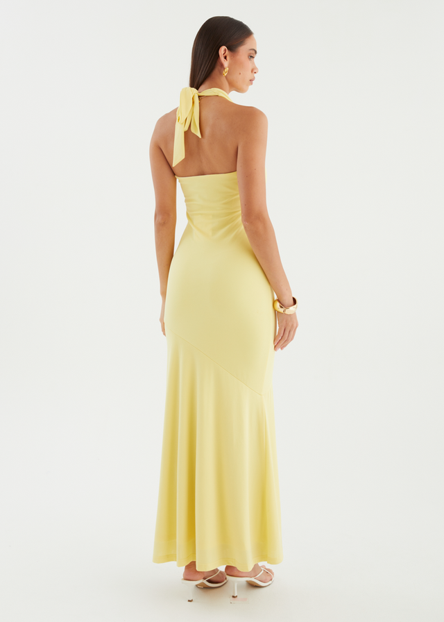 Mahlia Halter Maxi Dress - Yellow