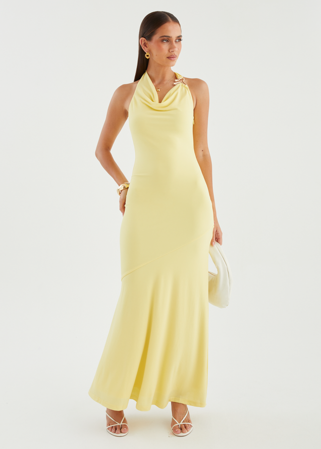 Mahlia Halter Maxi Dress - Yellow