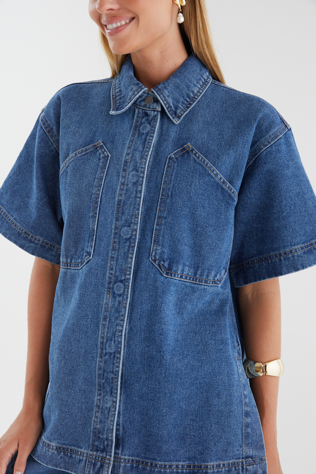 Devorah Denim Shirt - Indigo