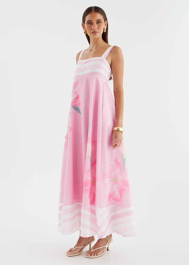 Darbee Maxi Dress - Pink Flower