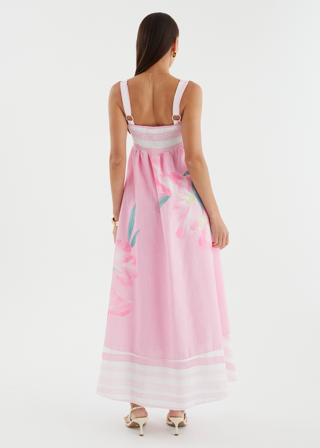 Darbee Maxi Dress - Pink Flower
