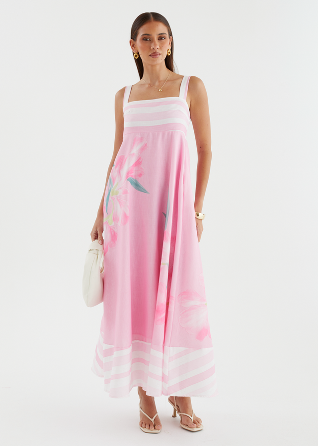 Darbee Maxi Dress - Pink Flower