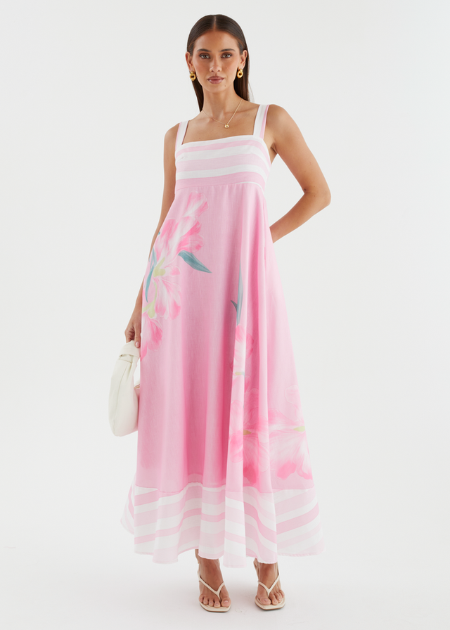 Darbee Maxi Dress - Pink Flower