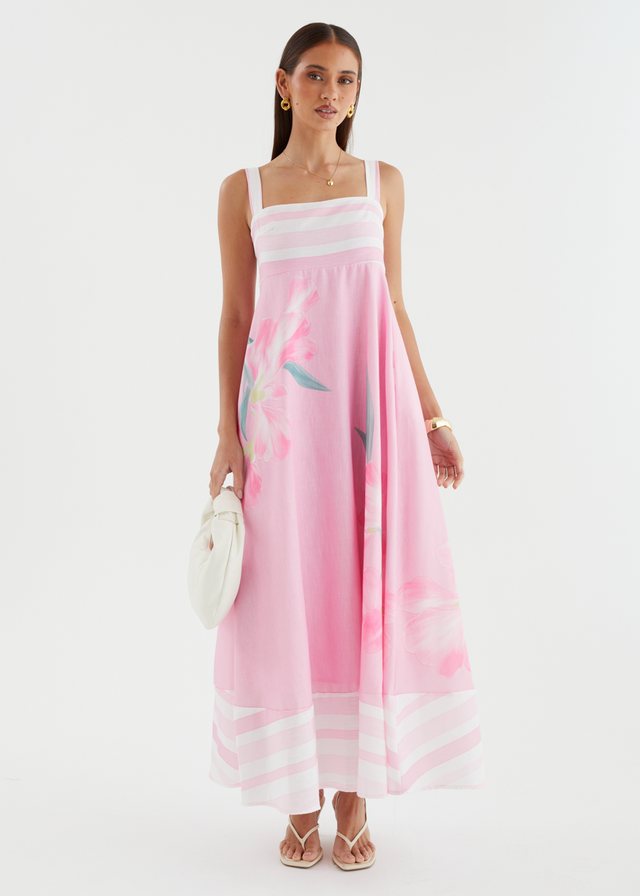 Darbee Maxi Dress - Pink Flower