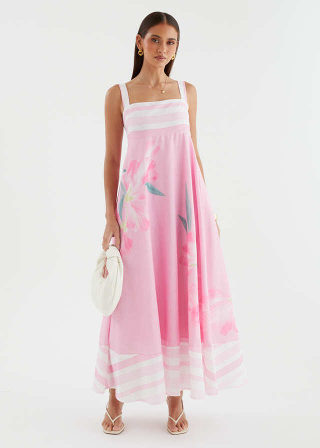 Darbee Maxi Dress - Pink Flower
