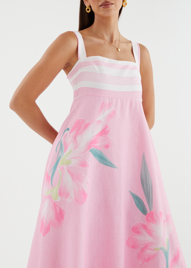 Darbee Maxi Dress - Pink Flower