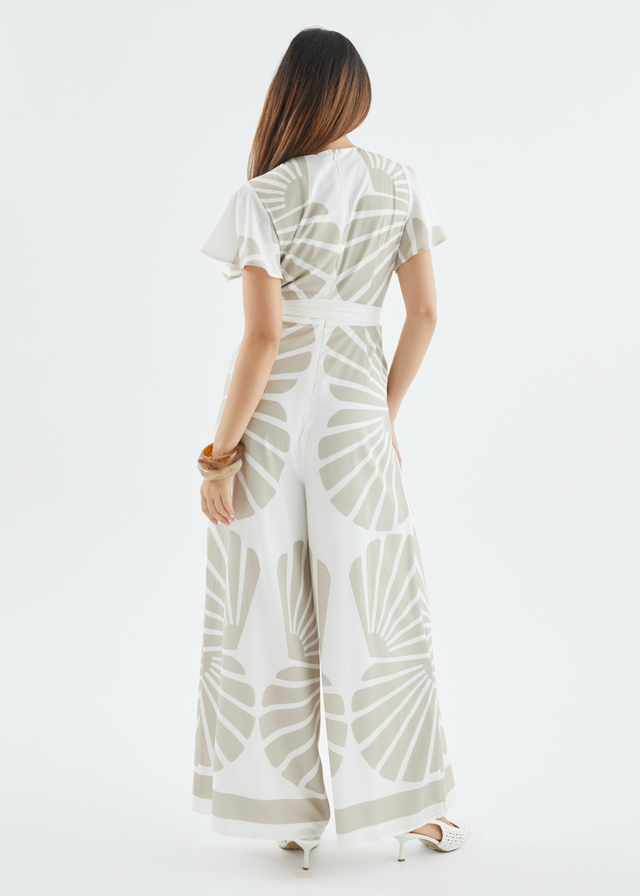 Pascha Pantsuit - Beige Leaf