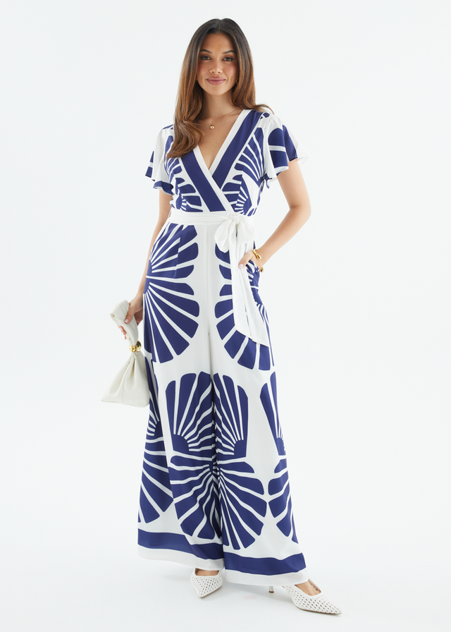 Pascha Pantsuit - Navy Leaf