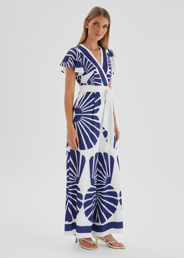 Pascha Pantsuit - Navy Leaf