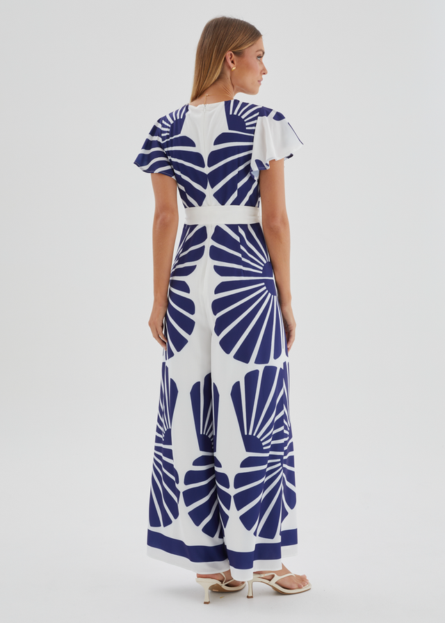 Pascha Pantsuit - Navy Leaf