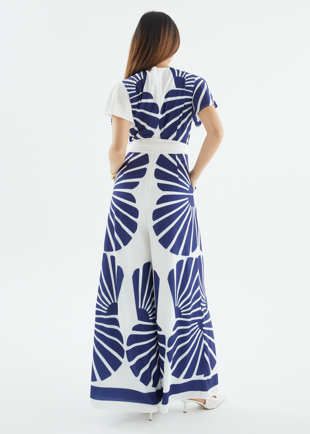 Pascha Pantsuit - Navy Leaf