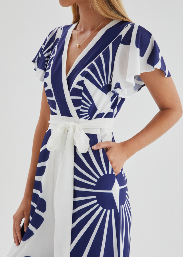 Pascha Pantsuit - Navy Leaf