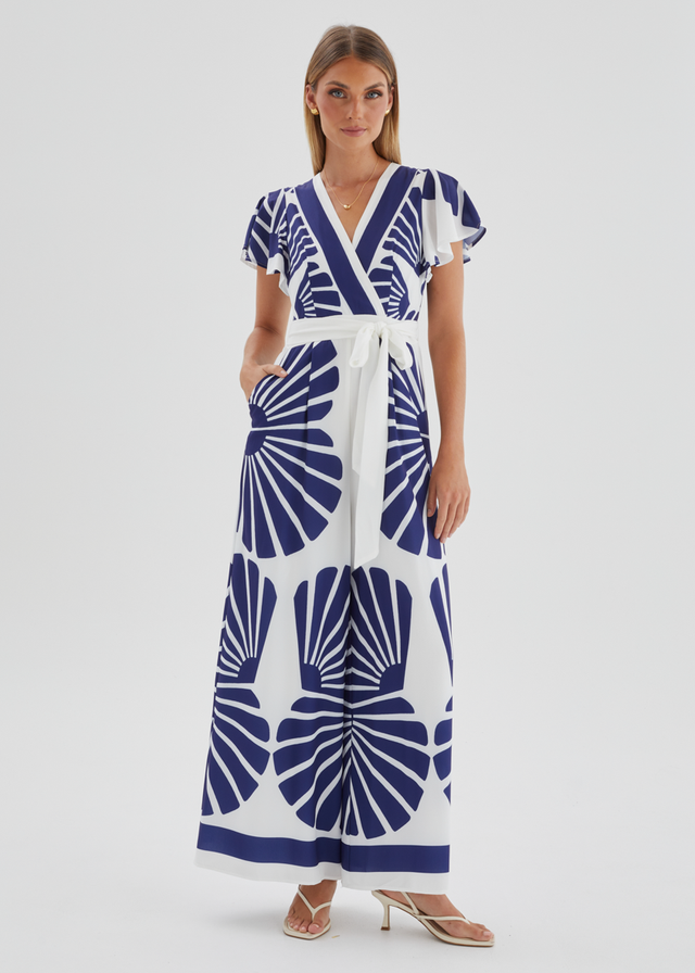 Pascha Pantsuit - Navy Leaf