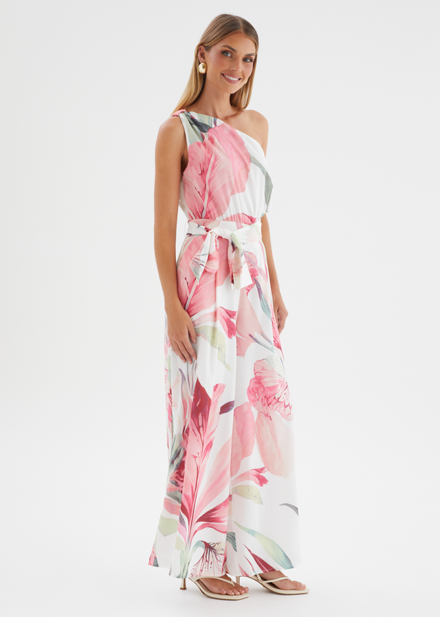 Ara Drop Shoulder Pantsuit - Pink Oasis