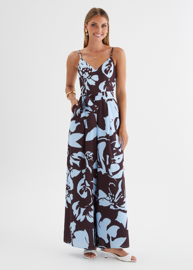 Atarah Pantsuit - Blue Espresso