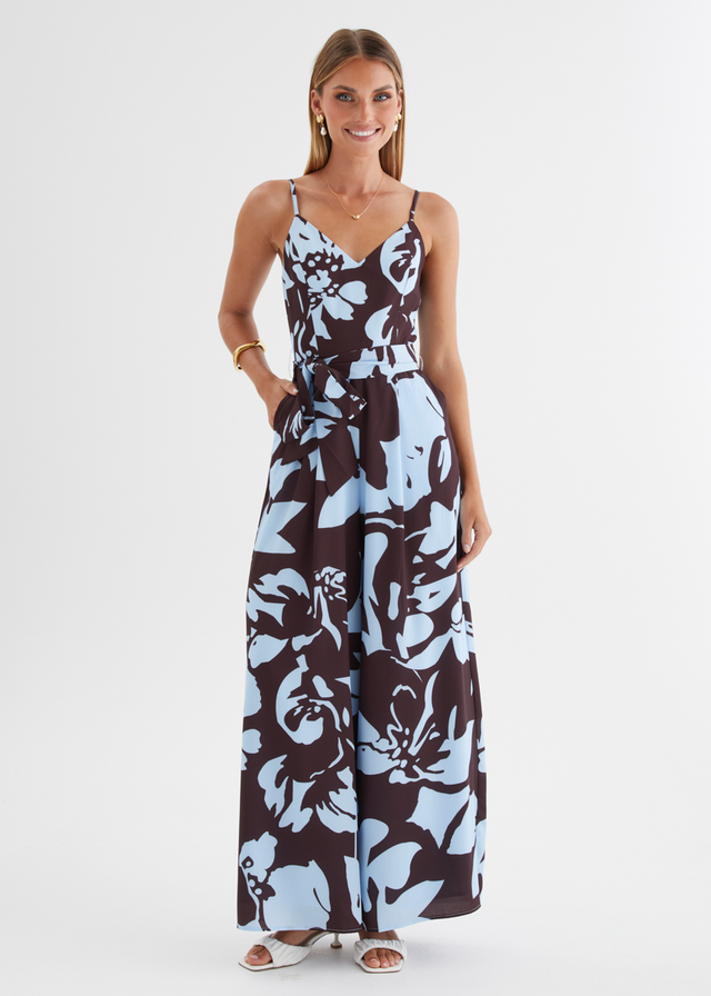 Atarah Pantsuit - Blue Espresso