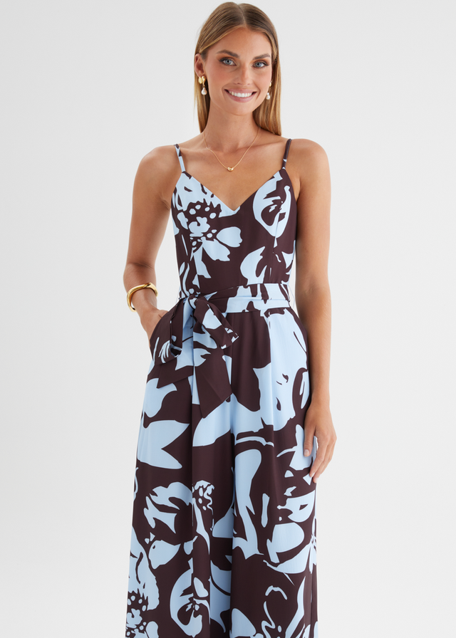 Atarah Pantsuit - Blue Espresso