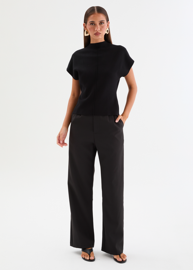 Devinia Knit Top - Black