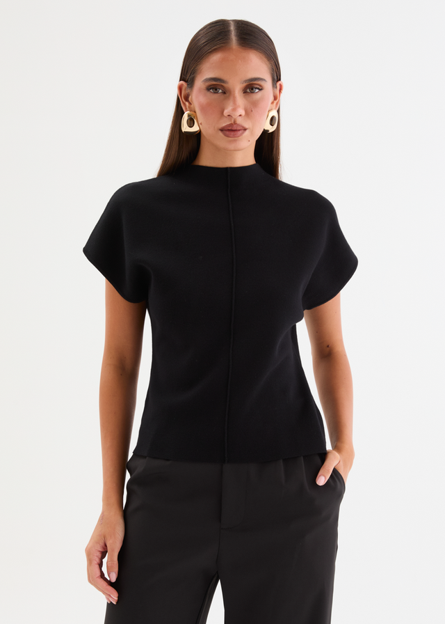 Devinia Knit Top - Black