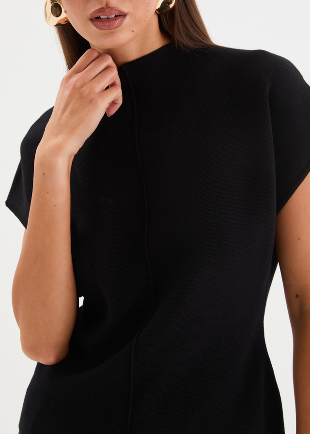 Devinia Knit Top - Black