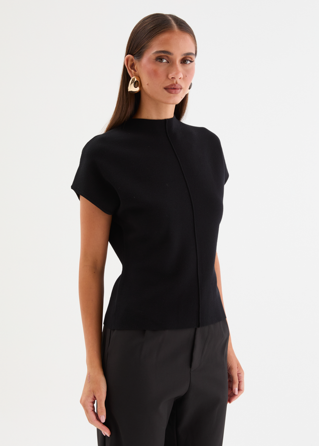 Devinia Knit Top - Black
