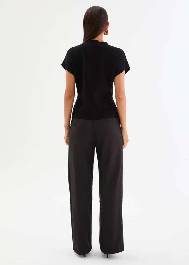 Devinia Knit Top - Black