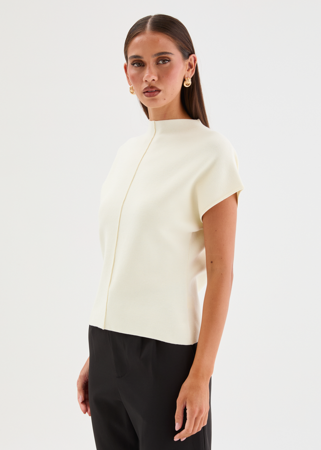 Devinia Knit Top - Ivory